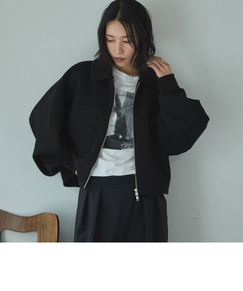 ボンディングクロップドブルゾン｜ドゥ・アルシーヴの通販｜&mall