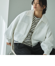 ボンディングクロップドブルゾン