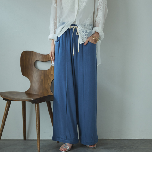 とろみ裏毛イージーパンツ