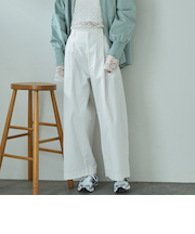 綿ストレッチバレルパンツ