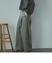 綿ストレッチバレルパンツ