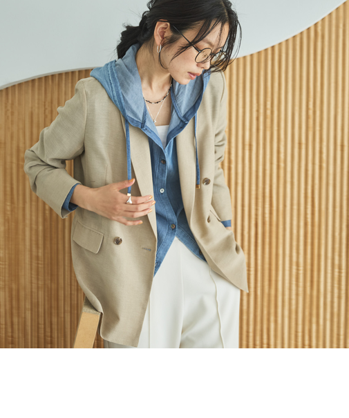 シアーテーラードジャケット