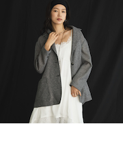 カラミツイードメッシュジャケット