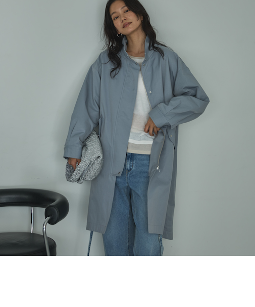 スタンドカラーコート