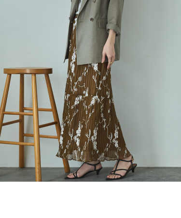 ワッシャー刺繍ティアードスカート