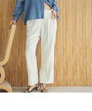 センターピンタックセミフレアパンツ