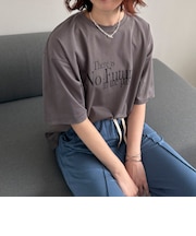 半端袖ロゴTシャツ