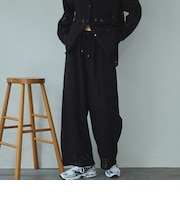 パッチワークレースワイドパンツ