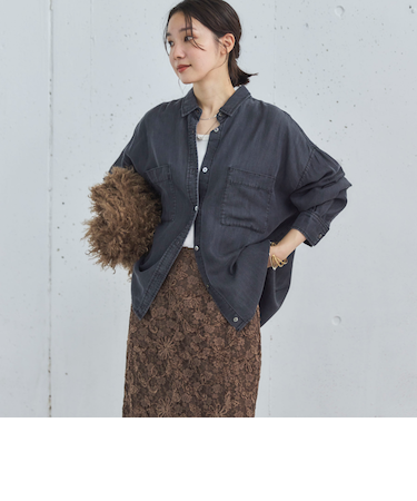 ソフトデニム２ＷＡＹシャツ／