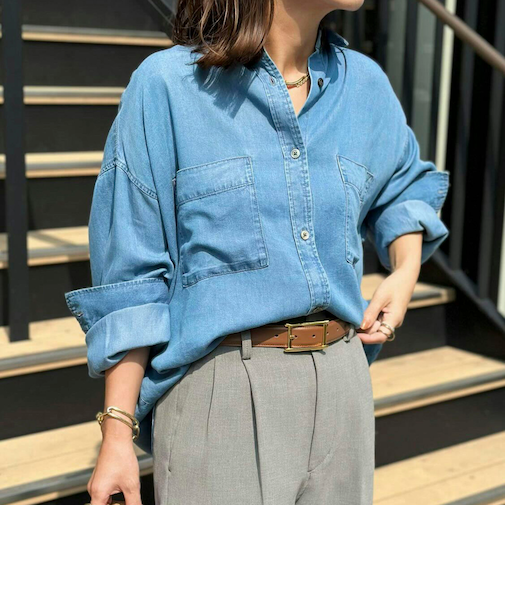 ソフトデニム２ＷＡＹシャツ／