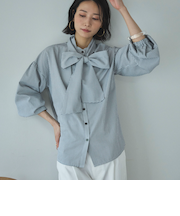 ２ＷＡＹ　チェックボウタイブラウス