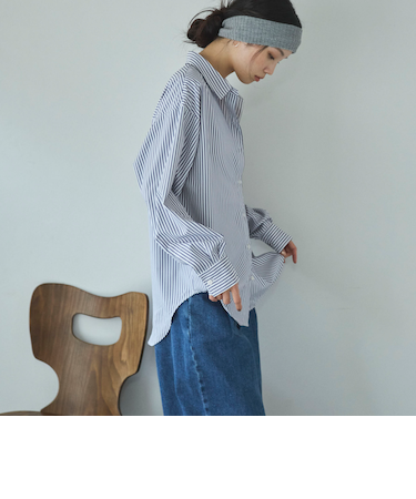 ベーシックストライプシャツ