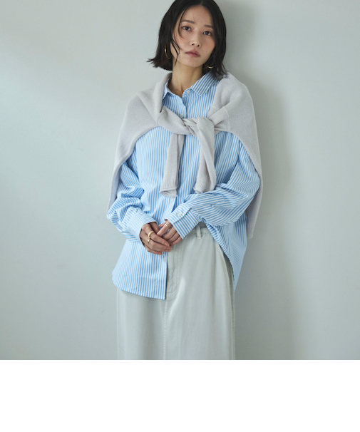 ベーシックストライプシャツ