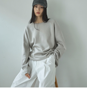 ラメ混スウェットライクニット