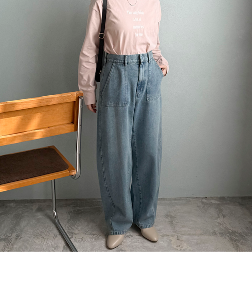 カーブベイカーデニムパンツ