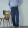 サスペンダー付きストレートデニムパンツ