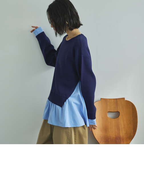 レイヤード風ニット