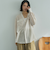 Ｖ開きシアー楊柳ブラウス