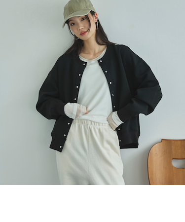 ボンディングスナップカーディガン