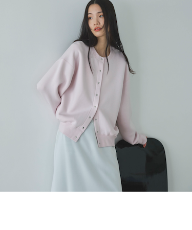 ボンディングスナップカーディガン