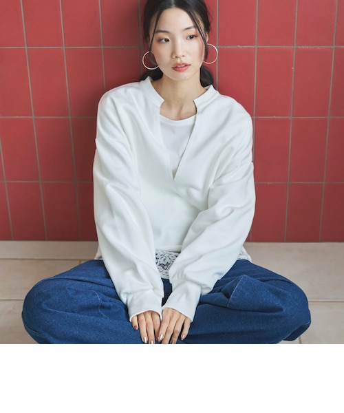 キーネックスウェットプルオーバー｜ドゥ・アルシーヴの通販｜&mall