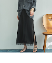 レースサテンスカート