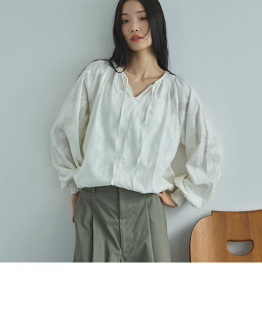 ２ＷＡＹジャガードシャーリングブラウス