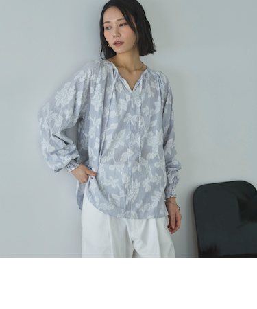 ２ＷＡＹジャガードシャーリングブラウス