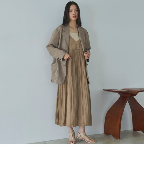 割繊ワッシャーキャミワンピ―ス