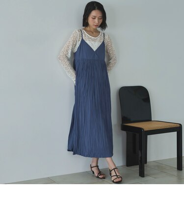 割繊ワッシャーキャミワンピ―ス