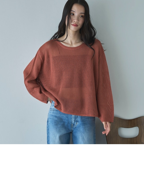 透かし柄メッシュニット｜ドゥ・アルシーヴの通販｜&mall（アンド