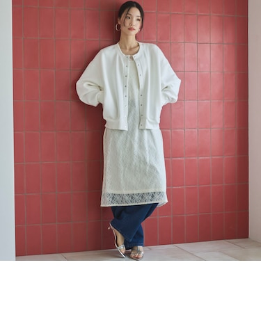 レースレイヤードワンピース