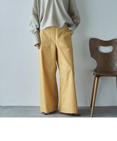 ストレッチリネンベイカーパンツ