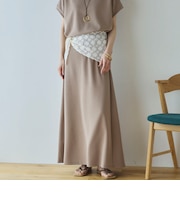 多機能ソフトリブセミフレアスカート