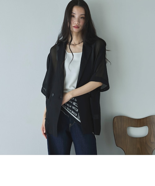メッシュ半袖ジャケット｜ドゥ・アルシーヴの通販｜&mall（アンド