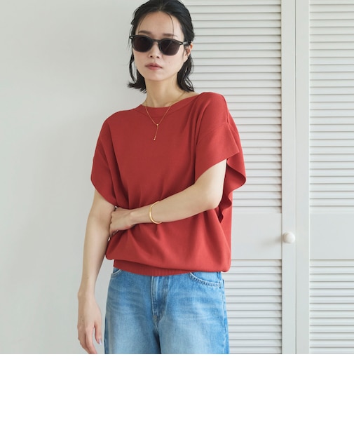 フレンチスリーブニット／