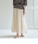 切替えフレアスカート