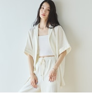 メッシュレースオーバーシャツ