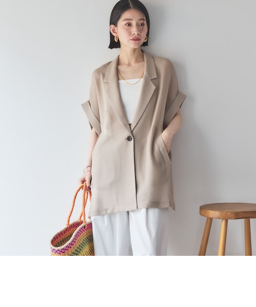 ロングHIT/名品】メッシュフレンチスリーブジャケット／｜ドゥ