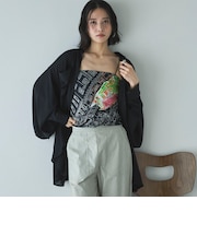 強撚糸シアーポンチョシャツ