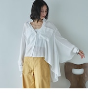 強撚糸シアーポンチョシャツ