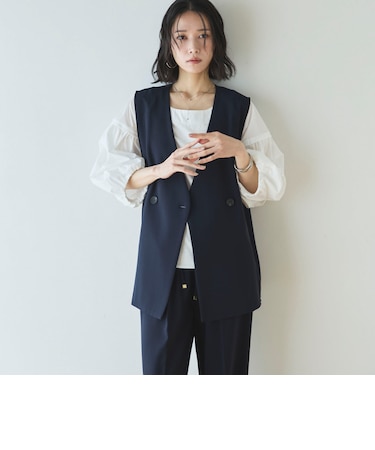 【多機能麻調合繊】ジレ