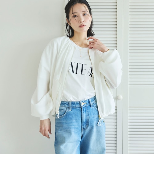 麻調シアーネックギャザーブルゾン｜ドゥ・アルシーヴの通販｜&mall