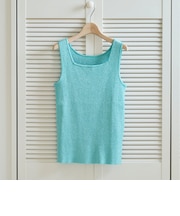 2WAYラメスクエアノースリニットPO