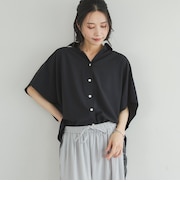 とろみジョーゼットドルマンシャツ