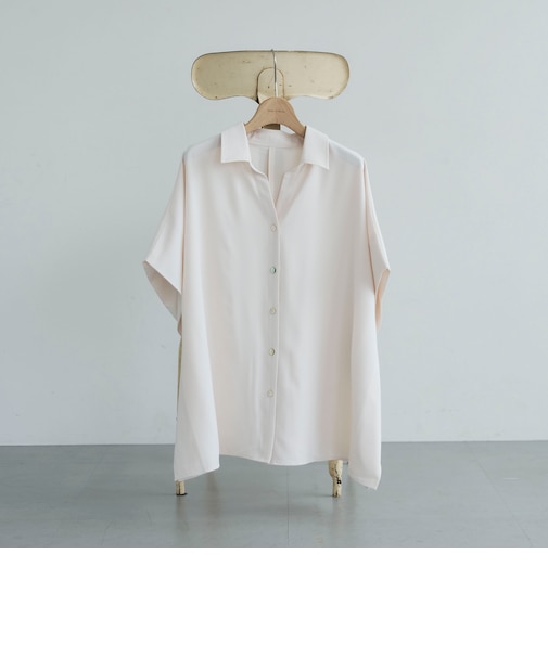 とろみジョーゼットドルマンシャツ