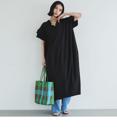 【接触冷感／ＵＶカット／イージーケア】コクーンワンピース