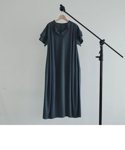 【接触冷感／ＵＶカット／イージーケア】コクーンワンピース