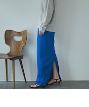 リブロングタイトスカート／