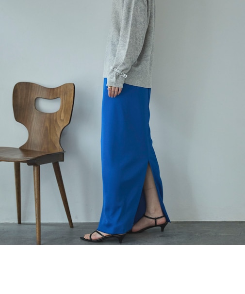 リブロングタイトスカート／